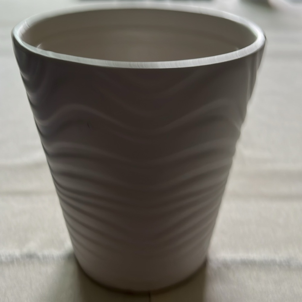 White Textured Ceramic Vase
